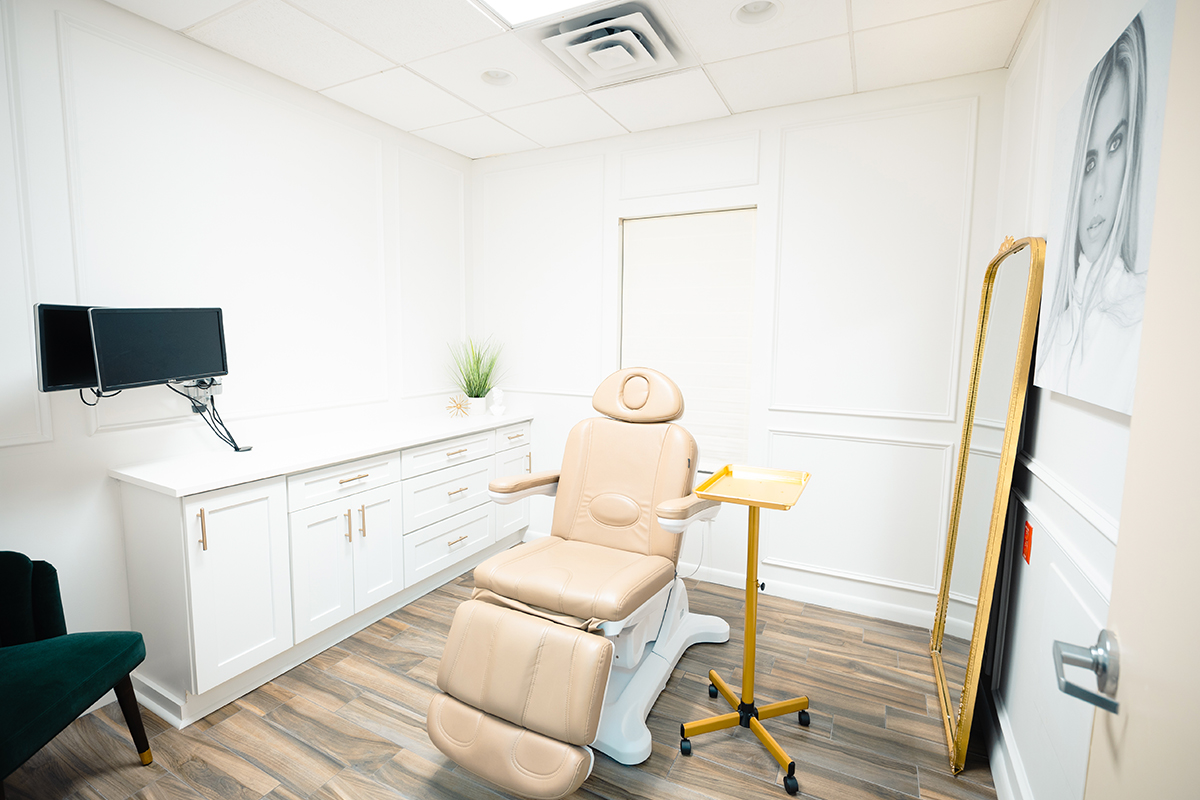 Treatment room for rhinoplasty in Daytona Beach